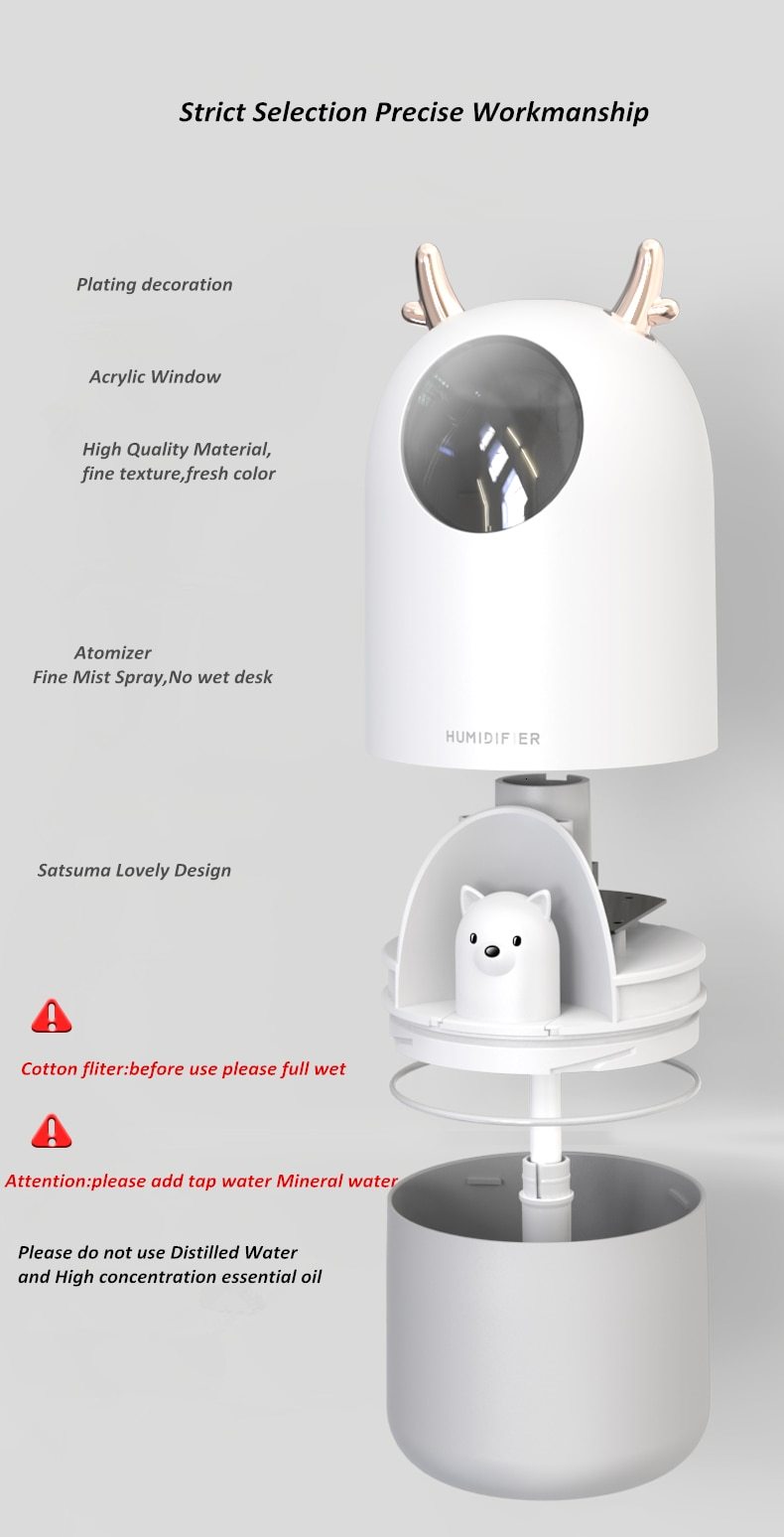 Cute Space Cat Diffuser and night light for kids