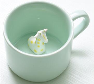 Animal figurine tea or coffee cup