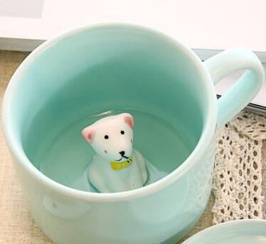 Animal figurine tea or coffee cup