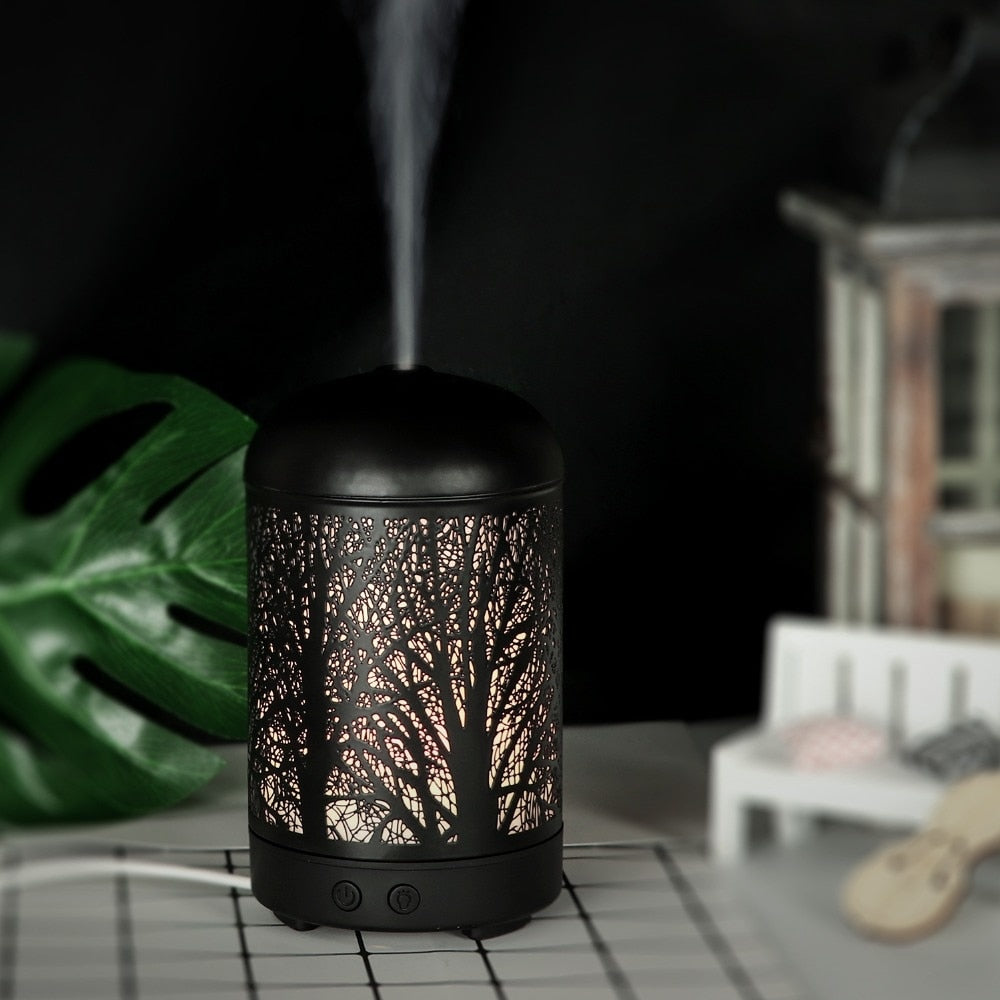 Ultrasonic Humidifier and Aroma Diffuser with LED lights, choice of Forest scenes