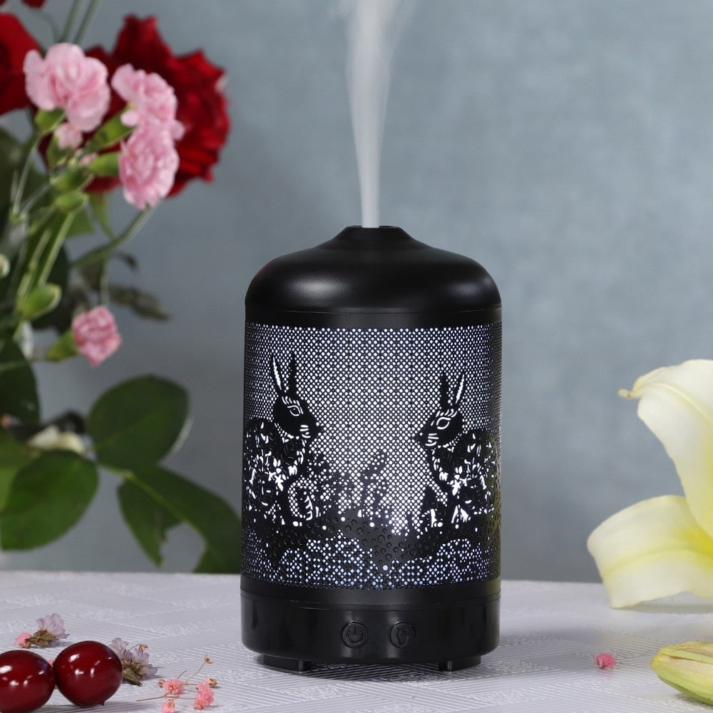 Ultrasonic Humidifier and Aroma Diffuser with LED lights, choice of Forest scenes