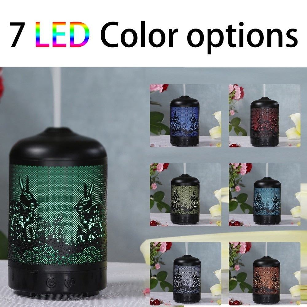 Ultrasonic Humidifier and Aroma Diffuser with LED lights, choice of Forest scenes