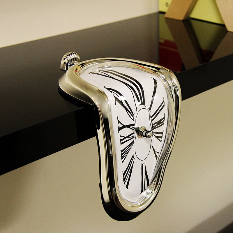 Surrealist melting clock