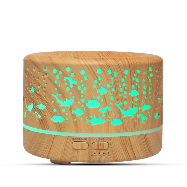 Fish Pattern night light projector and Humidifier with Ultrasound diffuser