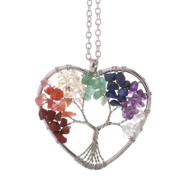 7 crystal tree of life heart