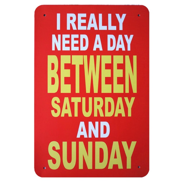 Retro tin plate sign