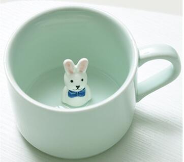 Animal figurine tea or coffee cup