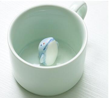 Animal figurine tea or coffee cup